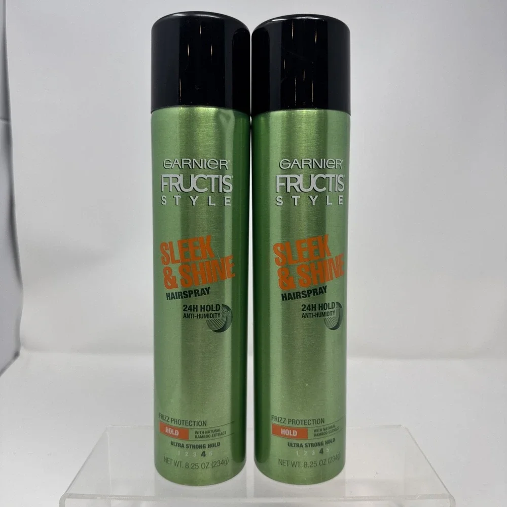2x Garnier Fructis Style Sleek & Shine Anti-Humidity Hair Spray Aerosol, 8.25 oz